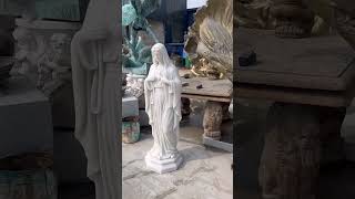 Marble Virgin marble sculpture [upl. by Uhsoj]