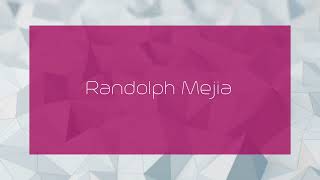 Randolph Mejia  appearance [upl. by Klusek]