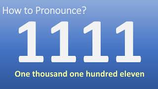 How to Pronounce 1111 Number Year Date [upl. by Sergo777]