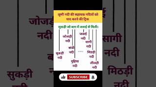 लूणी नदी की सहायक नदियों को याद करने की ट्रिक II राजस्थान की नदियां rajasthangk cetgk gk [upl. by Harutek]