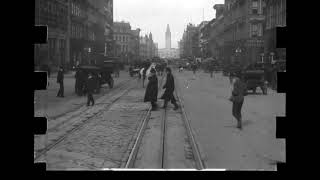 Trip Down Market Street 1906 With Narration and Sound Effects [upl. by Irv250]