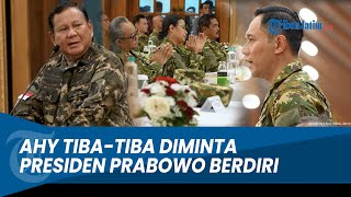 Momen AHY Tibatiba Diminta Presiden Prabowo Berdiri di Akmil Magelang Para Menteri Tepuk Tangan [upl. by Betti]