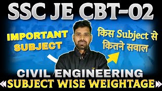 SSC JE CBT02 Subject Wise Weightage [upl. by Legra]