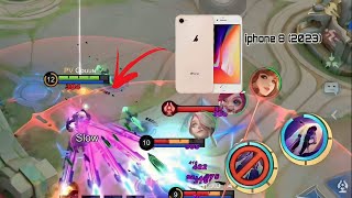 IPHONE 8 ml test2023GUSION GAMEPLAY ON IPHONE 8 2023ULTRA GRAPHICS [upl. by Hgielrebmik]