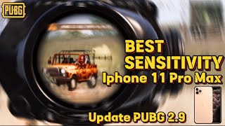 BEST Sensitivity NO RECOIL For IPHONE 11 PRO MAX  Sensi PUBG Mobile terbaik 2023 [upl. by Hcahsem]