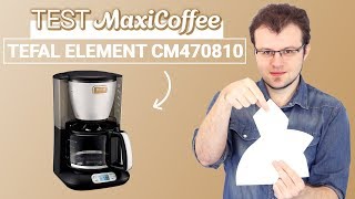 TEFAL ELEMENT CM470810  Cafetière filtre  Le Test MaxiCoffee [upl. by Glaser]