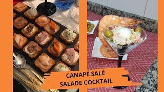 بلاطة ديال لي كنابي مالحين سلطة راقية كوكتيلcanapés sales très facile et recette de salade cocktailt [upl. by Zoie]