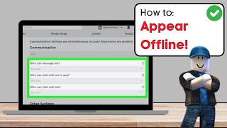 How To Appear Offline In Roblox 2024 Mobile amp PC  Easy Method [upl. by Dalston]