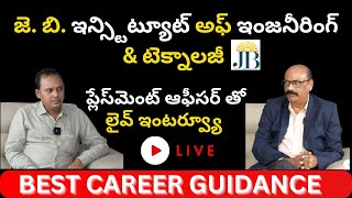 JBIET Placements Officer Live Interview  JB Institute of Engineering amp Technology Mock Interview [upl. by Lrem]