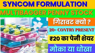 Syncom Formulations Latest News  penny stock  Syncom Formulations Share Price [upl. by Paza]