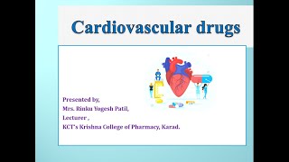 Cardiovascular drugs1Cardiotonic drugs [upl. by Henrique]