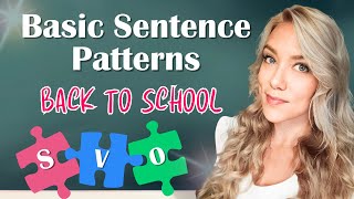 Basic Sentence Structure in English  5 Simple Sentence Patterns [upl. by Yaya]