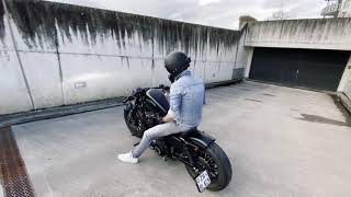 Brutal Harley Sportster 883 LEGAL sound  Customized XL883N  2015 by Blackster883 [upl. by Balkin924]