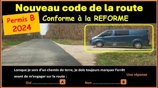 TEST Nouveau examen code de la route 2024 conforme à la nouvelle réforme GRATUIT n° 69 [upl. by Ahselet]