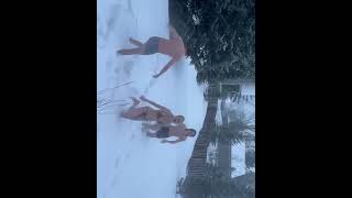 Anya Taylor Joy Playing in the Snow in a Bikini [upl. by Dnalyag]