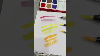 watercolor brush pen watercolour brushes artzeenat art and craftcreative shorts [upl. by Yrotciv]