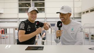 Mercedes Lewis Hamilton amp Valtteri Bottas  F1 Grill the Grid [upl. by Ahseer789]