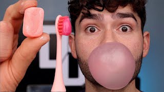 DIY Bubble Gum vs Hubba Bubba Toothbrush [upl. by Giltzow]