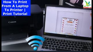 How To Print From A Laptop To Printer  Print Tutorial [upl. by Yeruoc]