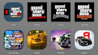 GTA Games GTA 3 Definitive EditionGTA LCSGTA SAGTA Chinatown Wars Payback 2 Dude Theft Wars [upl. by Inalial]