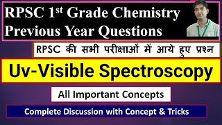 UVVisible Spectroscopy  Previous Year Questions  RPSC 1st Grade Chemistry [upl. by Anadroj]