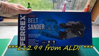 FERREX 1010W Belt Sander  Bargain Or Cheap Crp [upl. by Eyt]