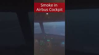 Smoke in Airbus Cockpit  Emergency  Pilots landing safely with oxygen Masks  Safety Drill [upl. by Holli]