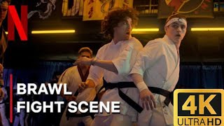 Cobra Kai 6x10  Dojo Brawl Full Fight 4K spoilers [upl. by Ahsiuqet]