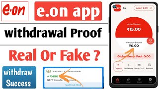 eon earning app  eon app real or fake  e on app withdrawal  eon app kab tak chalega [upl. by Akeihsal]