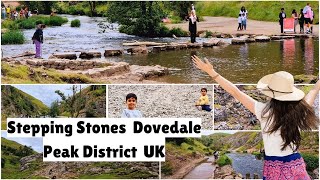 Stepping Stones Dovedale  Peak District National Park UK  Summers in UK [upl. by Nivle]