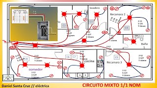 ✔✔instalacion eléctrica de una casa circuito compartido 11 👀 [upl. by Og]