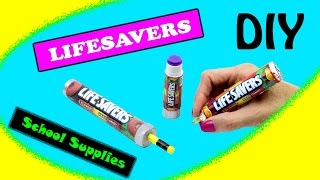 DIY Lifesaver Candy School Supplies How To Make Easy amp Cute School Supplies [upl. by Nihhi133]