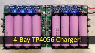 Building a 4Cell TP4056 Charger for 18650 Batteries with Reverse Protection [upl. by Atonsah]