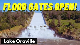 Emergency Action at Oroville Spillway Opens to Combat Floods  Lake Oroville Update February 2024 [upl. by Ysnat]