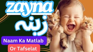 Zayna Name Meaning in Urdu  Muslim girls name  Beautiful Name for Girls [upl. by Oiligriv742]