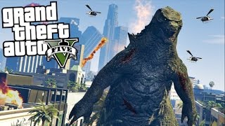 GODZILLA DISTRUGGE LOS SANTOS MODS GTA 5 GODZILLA GAMEPLAY ITA GTA 5 MODS ITA OMEGA [upl. by Rivy789]