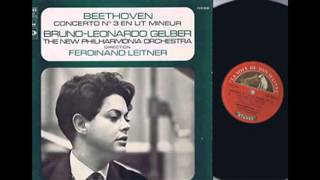 Bruno Gelber  Leitner Beethoven Piano Concerto op37 no3 C minor [upl. by Fasto]