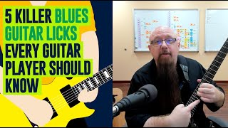 5 Easy Blues Pentatonic Guitar Licks [upl. by Anerahs360]