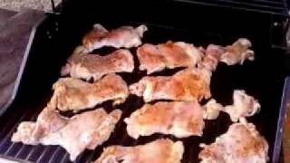 Grilling Chicken on my CB Infrared Grill part  2 [upl. by Shirah]