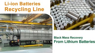 High Purity Black Mass Recovery From Waste Lithium Batteries  Li ion Batteries Recycling Line [upl. by Aneral]