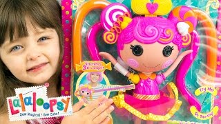 Lalaloopsy Stretchy Hair Doll Whirly Stretchy Locks Review by Kinder Playtime [upl. by Ilonka]