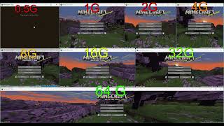 Minecraft 05gb ram vs1gb ram vs 2gb ram vs 4gb ram vs 8gb ram vs 16gb ram vs 32gb ram vs 64 gb ram [upl. by Natloz]