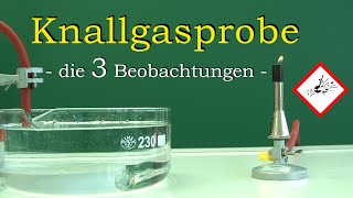 Knallgasprobe  die 3 möglichen Beobachtungen [upl. by Elleivad]