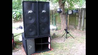 Cerwin Vega EL36C Earthquake Subwoofer Peavey PV 215 Audio System [upl. by Ennayhs]