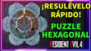 Cómo Resolver el Rompecabezas de Hexágonos  BIEN EXPLICADO residentevil4remake re4puzzle [upl. by Esilana]