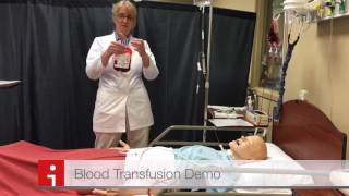 Blood Transfusion Demo [upl. by Sinnej543]