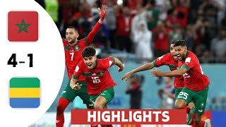 Morocco Vs Gabon 41  All Goals amp Extended Highlights  Africa Cup of Nations qualification [upl. by Llevart]