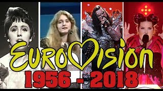 ПОБЕДИТЕЛИ ЕВРОВИДЕНИЯ С 1956 ПО 2018 ГОД  WINNERS OF EUROVISION FROM 1956 TO 2018 [upl. by Randell297]