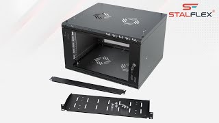 Zestaw RACK Szafa 19quot 6U 450mm  Maskownica 19quot 1U  Półka 19quot 1U 150mm Czarne [upl. by Aylatan345]