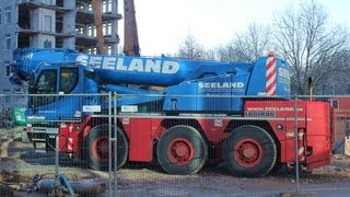 LIEBHERR MOBILKRAN LTC 104531 AUF ABBRUCH BAUSTELLE SEELAND HAMBURG [upl. by Brotherson]